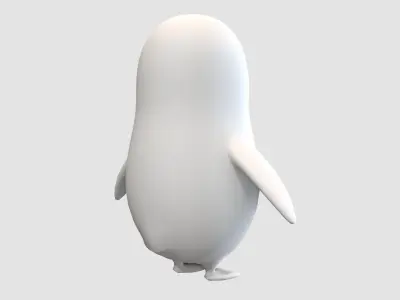 basic cartoon penguin  3D model