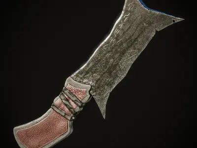 Detailed Dagger PBR Low-poly 3D model