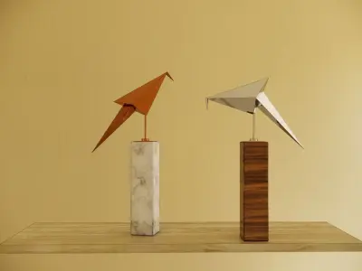 Origami Bird  Sculpture 3D model