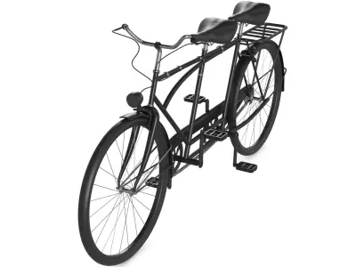 Tandem Bicycle 3D model purchase