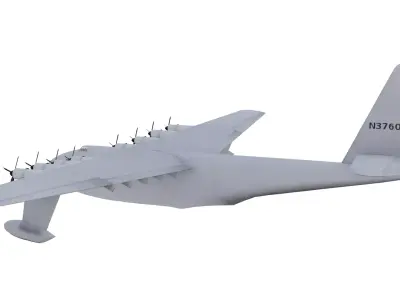 Hughes H4 Hercules Low-poly 3D model