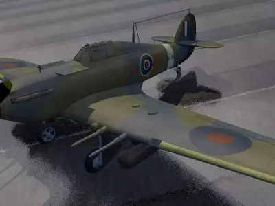 Hawker Hurricane Mk-2c Night Fighter 3D model