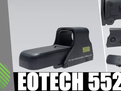eotech552 gun sight Low-poly 3D model