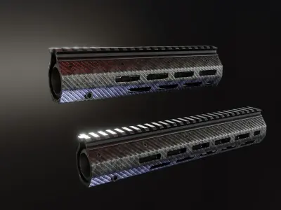 HK416 Carbon Fiber Lancer Handguard Low-poly 3D model