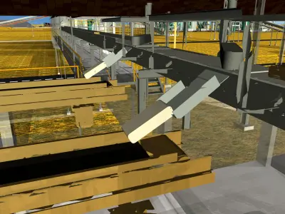 Cement Truck Loading Free 3D model