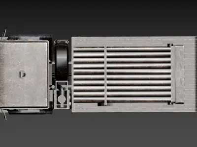 3D model of a military truck equipped 3D model