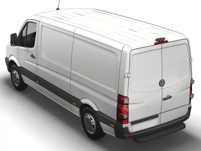 Volkswagen Crafter Van L2H1 2016 3D model