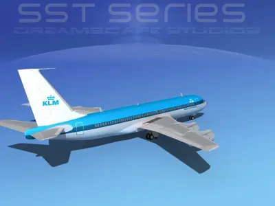 Boeing 707-320 SS KLM Royal Dutch 3D model