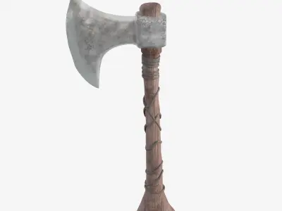 Stylized Medieval Axe Low-poly 3D model purchase