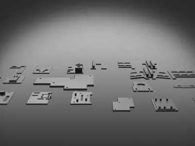kitbashing panels scifi  3D model