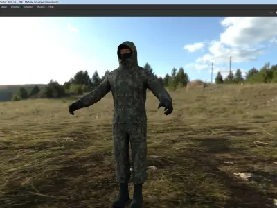 Military character Free low-poly 3D model