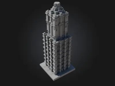 Tower Model  Timeless Vertical Marvel 3D model
