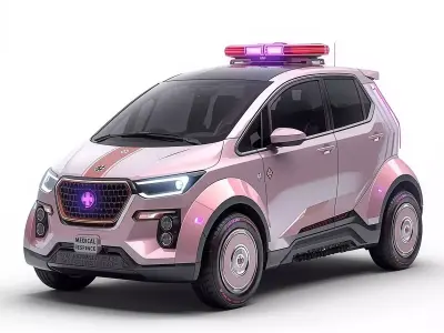 Aesthetic Medical Response Car 3D Model Low-poly 3D model