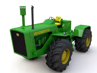 John Deere 8020 4WD Tractor 1960 3D model
