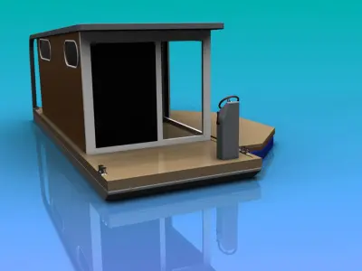 Floating house Free 3D model
