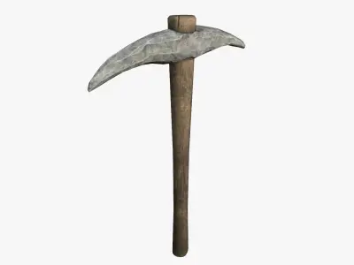 Stone Pickaxe Low-poly 3D model