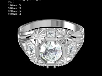 Wedding Ring  3D print model 242
