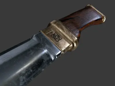 Game and VR-AR Ready Dagger 3D model