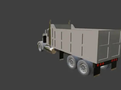 Low-Poly Kenworth w900 Low-poly 3D model