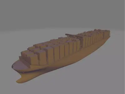 Triple E container ship miniature 3D print model