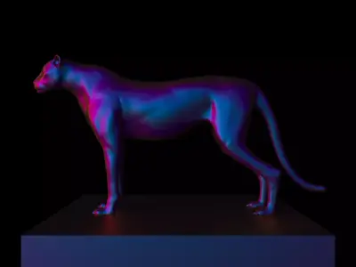 Cheetah statue  3D model