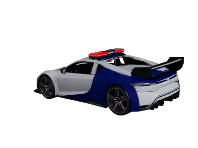 Concept Police Car Futuristic Law Enforcement Vehicle 3D model
