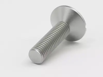 Slotted Machine Screw 3D model