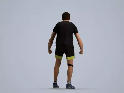 00510Gael007 - Adult Caucasian man standing in basketball 3D model