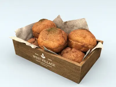 Vintage Bread In A Box 3D model