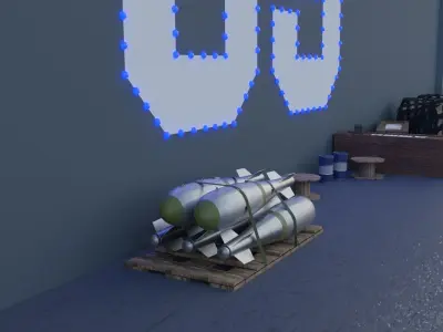 Bomb Crate Low-poly 3D model