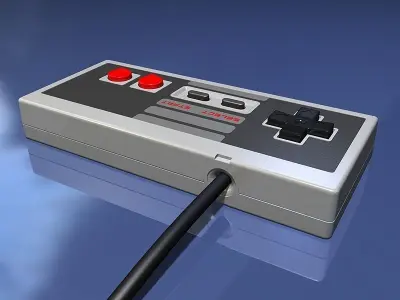 Vintage Video Game Controller 3D model