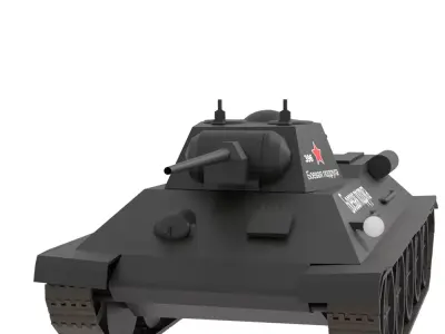 WW2 Soviet T-34 Tank the Fighting Girlfriend 3D model