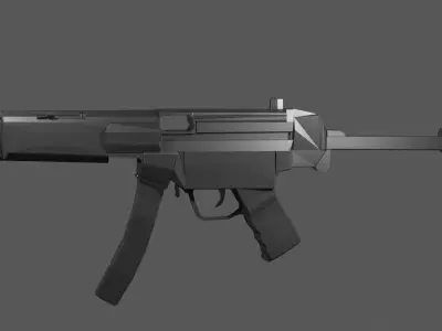 Mp5-LowPoly gun Free low-poly 3D model