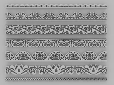 Ornate Divides 01 - Set of Printable 7 Varitions 3D print model
