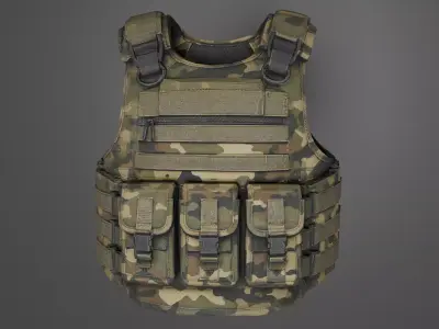 BULLET PROOF VEST low poly game ready Low-poly 3D model