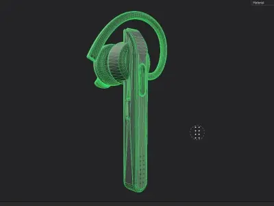 Bluetooth Headset M2 Low-poly 3D model