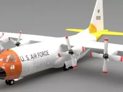 plane toy with propellers 3D model