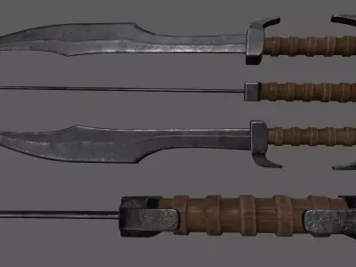 sword Low-poly 3D model 63