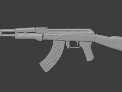 Ak47 hight poly model 3D model