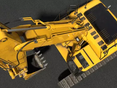 Excavator Low-poly 3D model Low-poly