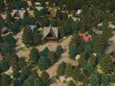 Countryside Village Overview 3D model purchase
