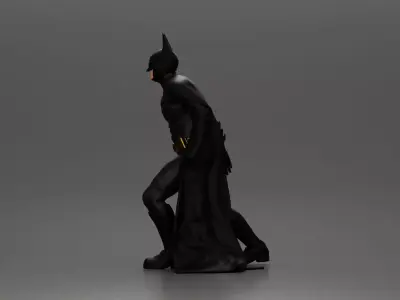 Batman drags defeated clown prince marching 3D print model