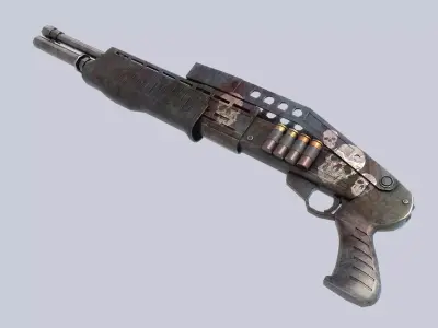 SPAS12 gun Low-poly 3D model