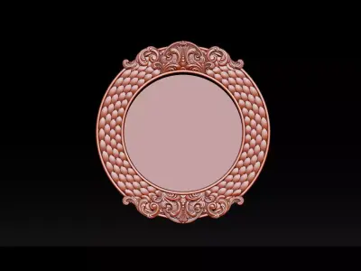 3D Frame - Wood Carving STL Model for CNC Router 3D print model shop