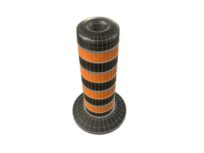Traffic Barrel Low-poly 3D model purchase