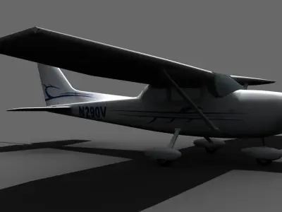 Cessna 172 Low-poly 3D model purchase