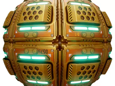 PBR Seamless Sci-Fi Texture 39 Low-poly 3D model