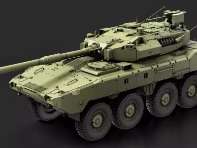 Tank Destroyer Highpoly 3d model 3D model