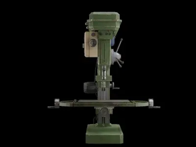 technical industrial machine Low-poly 3D model