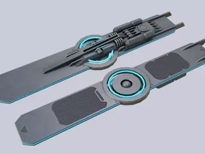 Hoverboard Low-poly 3D model